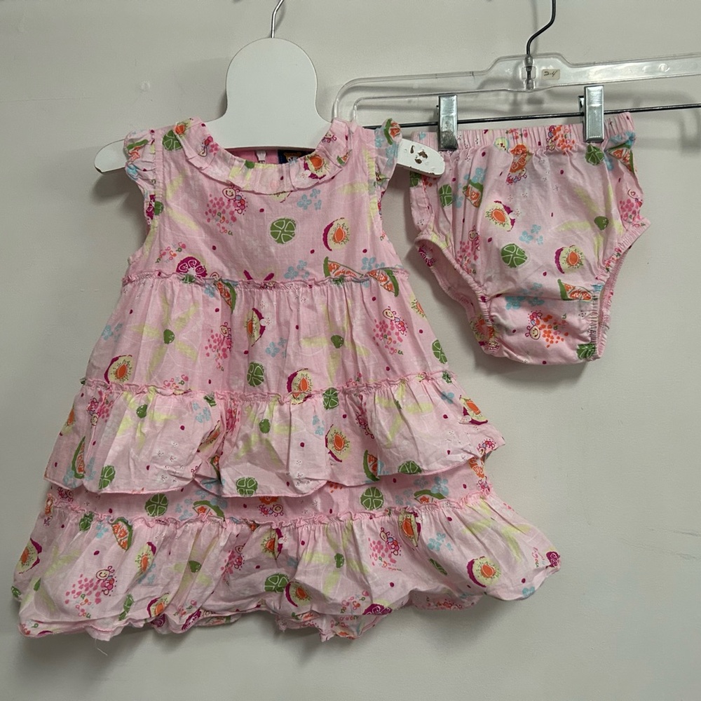 Cute Baby Dress with Matching Diaper Cover
